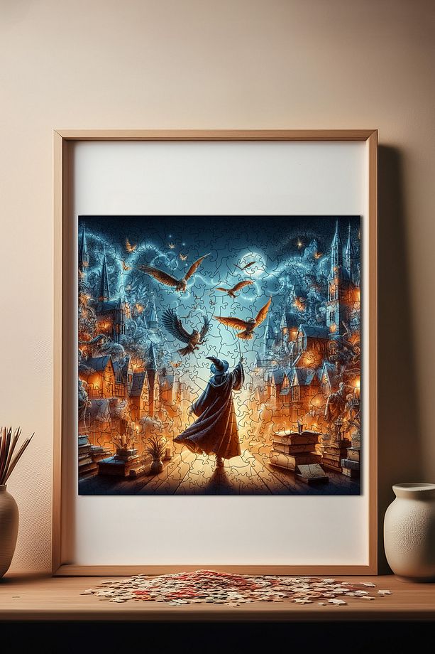 Harry Potter Macerası Ahşap Puzzle Yetişkin Benzersiz Parçalı Yapboz Puzzle Yapıştırıcılı S1-06 - 1