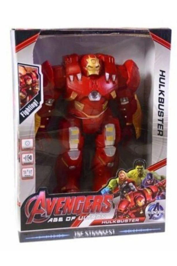 Oyuncak HulkBuster Robot Figür Sesli Işıklı Hareketli Demir Adam İronman Hulkbuster - 3