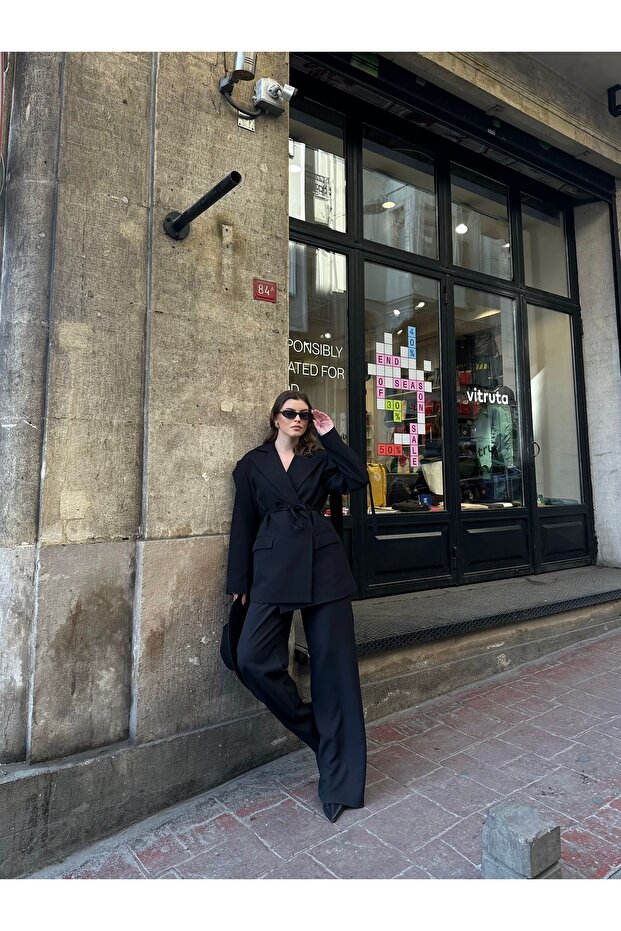 Bağlamalı Blazer Ceket - 3