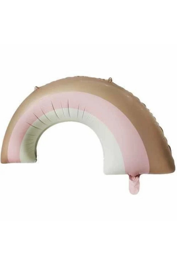 Pink Rainbow Retro Foil Balloon - Birthday Party Set Supplies - Birthday Decorations - Balloon