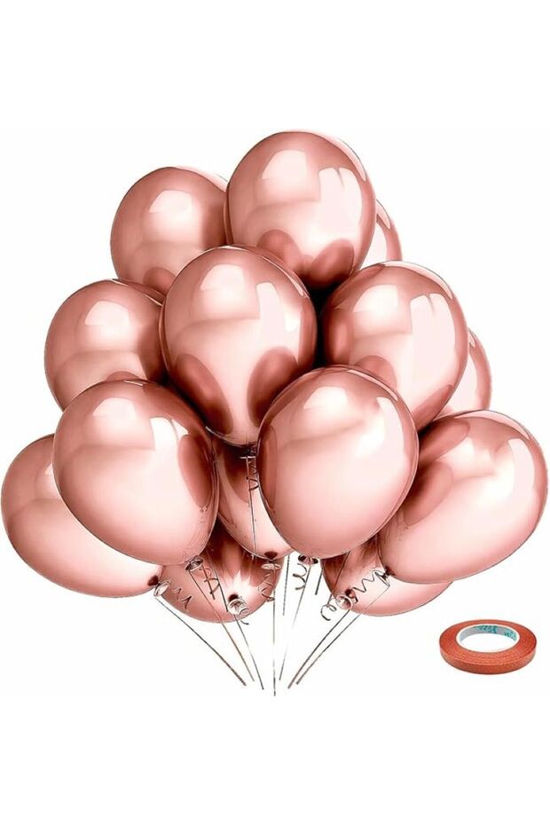 10 Rose Gold Balloons - Premium Latex
