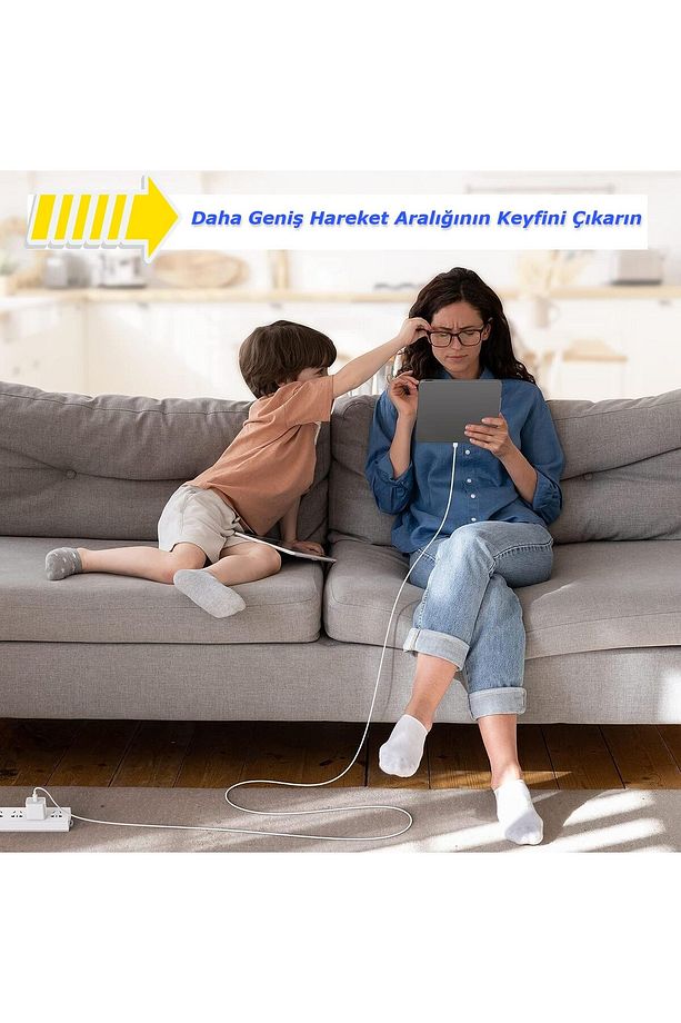 Type C Kablo Hızlı Şarj Ve Veri Transfer Kablosu Çift Taraflı Type C To Type C Bağlantılı 2 Metre - 7
