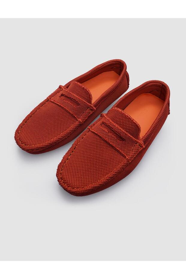Triko Turuncu Erkek Loafer - 4