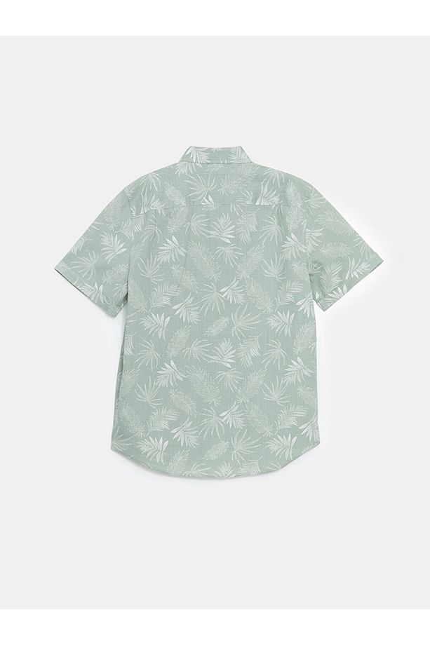 LCWAIKIKI Classic Regular Fit Kısa Kollu Desenli Poplin Erkek Gömlek - 6