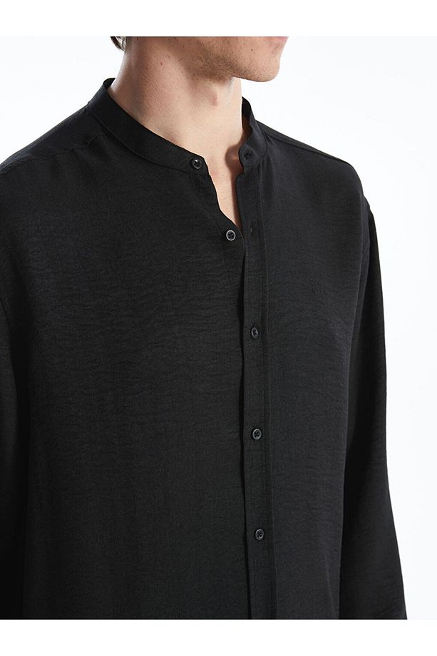 LCW Vision Regular Fit Uzun Kollu Keten Erkek Gömlek - 3