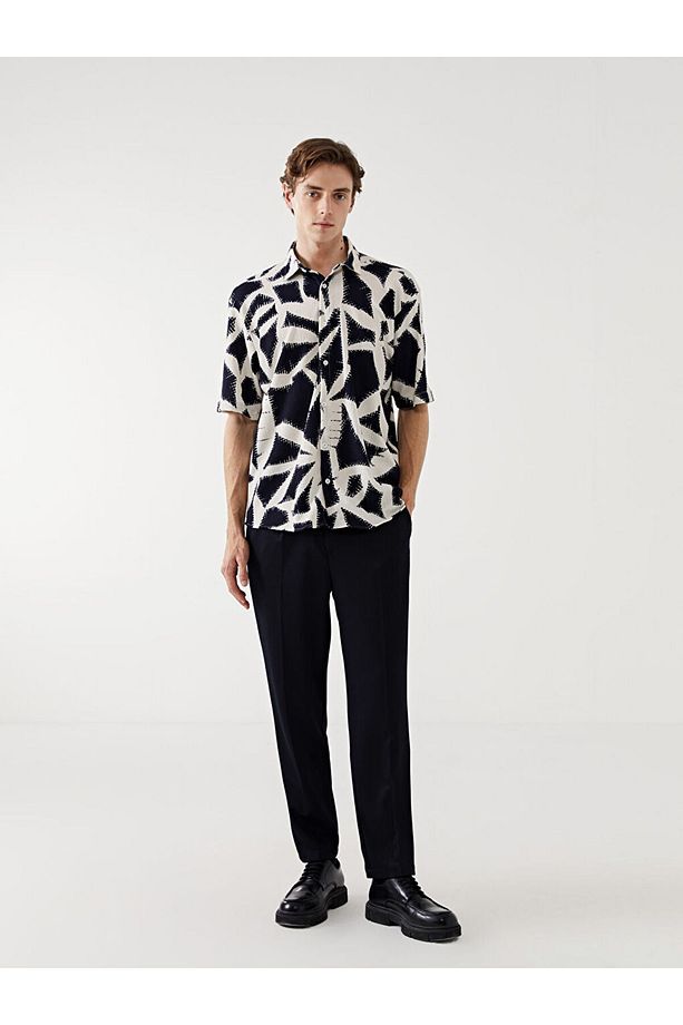 LCW Vision Regular Fit Kısa Kollu Desenli Erkek Gömlek - 2