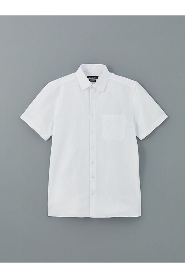 LCWAIKIKI Formal Regular Fit Kısa Kollu Poplin Erkek Gömlek - 1