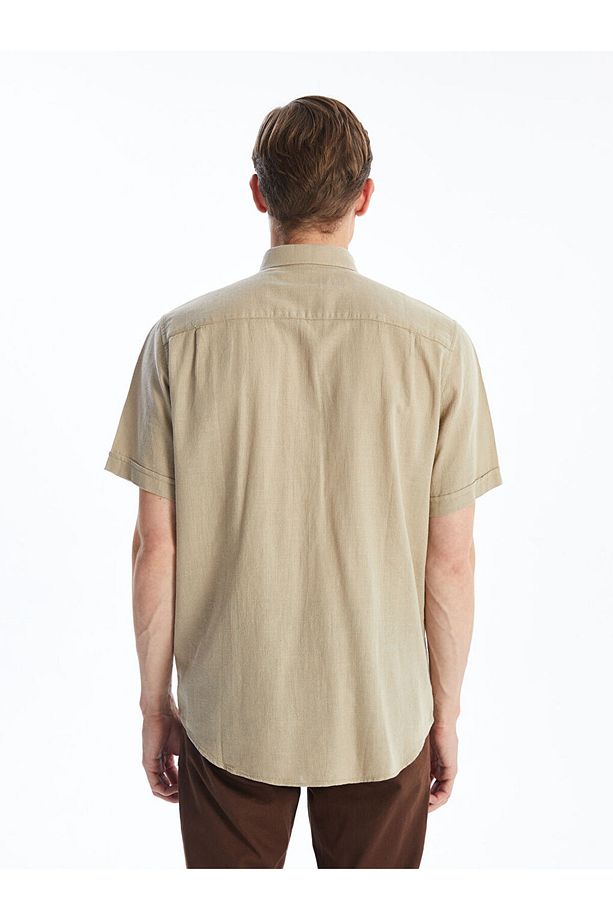 LCWAIKIKI Classic Regular Fit Kısa Kollu Poplin Erkek Gömlek - 4