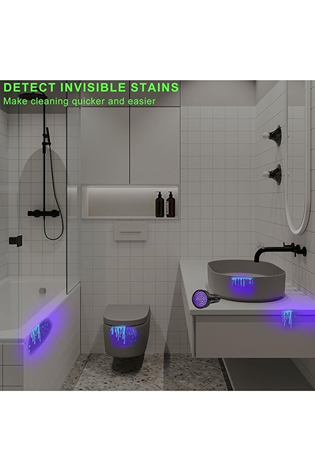 مصباح يدوي أسود بالأشعة فوق البنفسجية، 51 مصباح يدوي بالأشعة فوق البنفسجية LED - 5