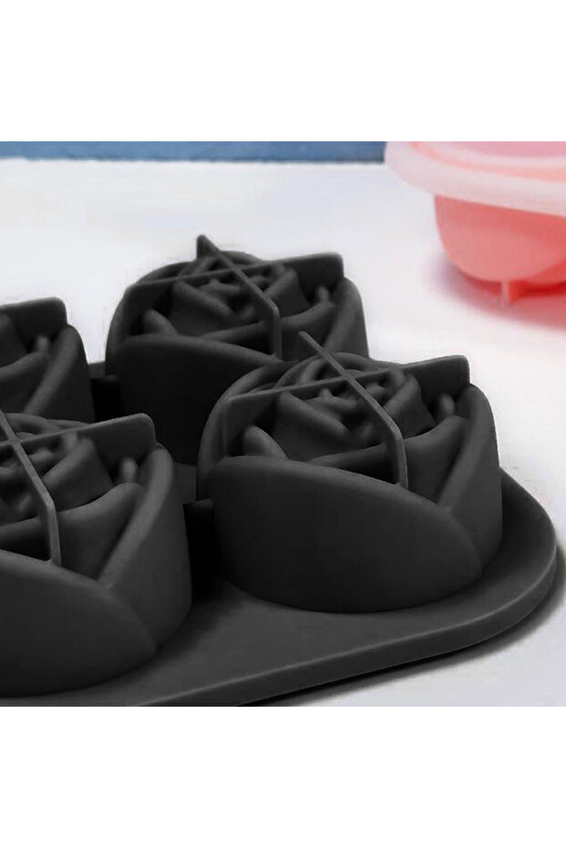 Ice mold 4pcs flower shape - 4