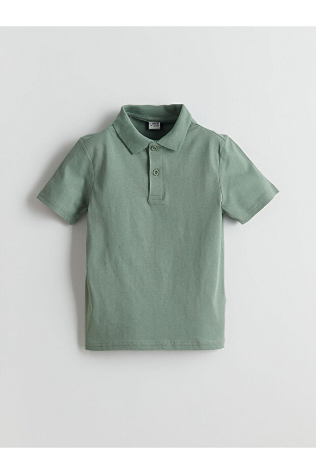 Polo Neck Boy's Combed Cotton T-Shirt