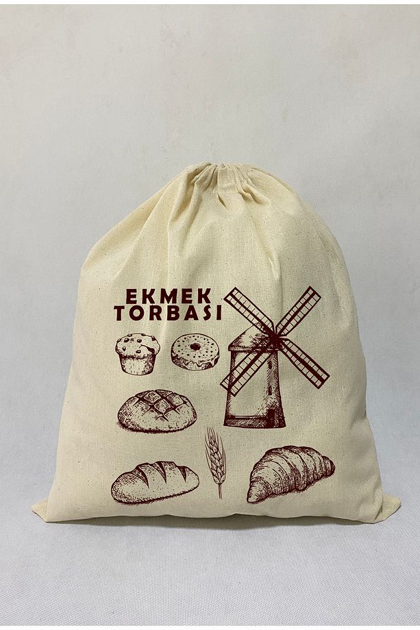 Ham Bez Ekmek Torbası  Model-2 /40 x 40 cm  ( 1 adet için ) - 1
