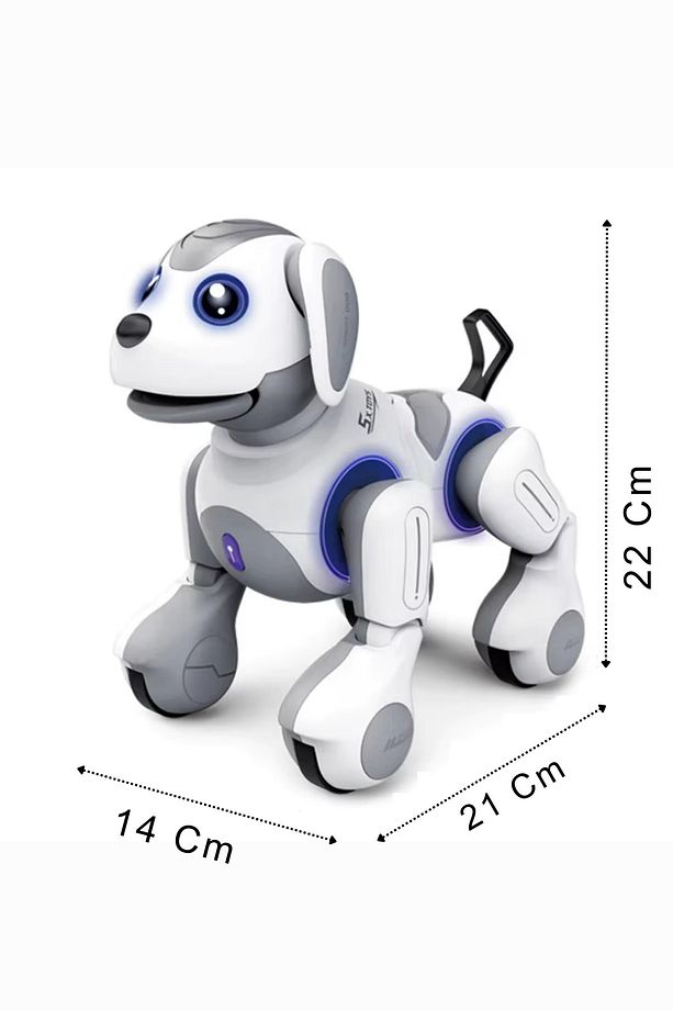 Oyuncak Sesli ve Işıklı Smart Dog Uzaktan Kumandalı Şarjlı İnteraktif Akıllı Sevimli Robot Köpek - 5