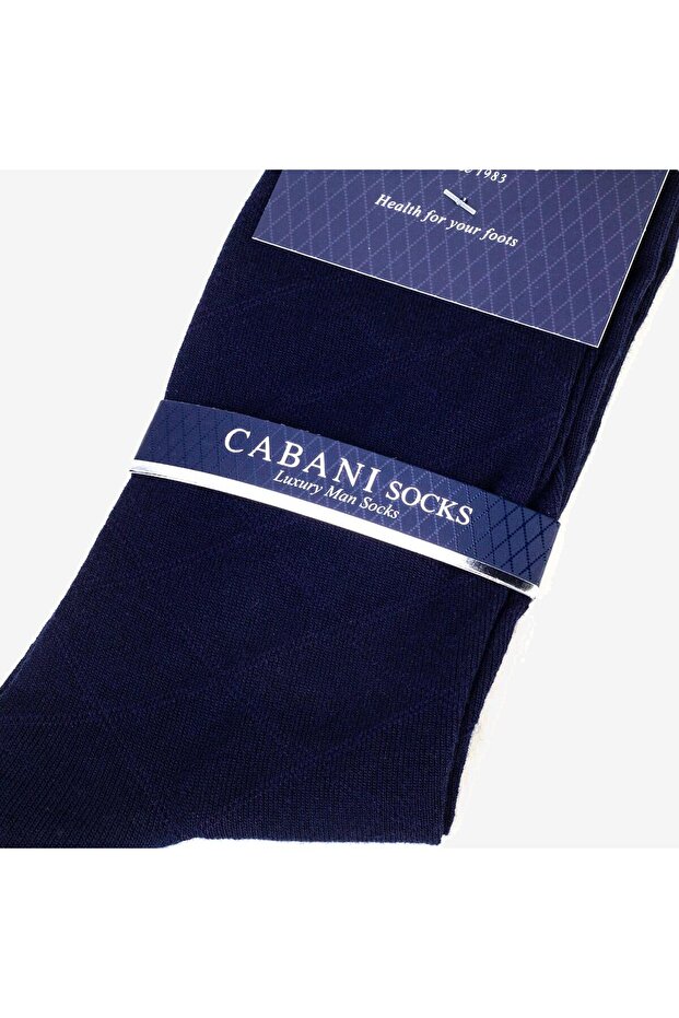 Erkek Merserize Lacivert Çorap - 1