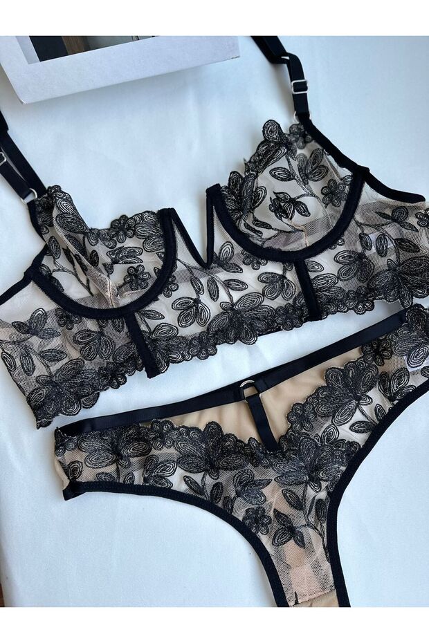 Dantelli Büstiyer Lüx Takım - 2