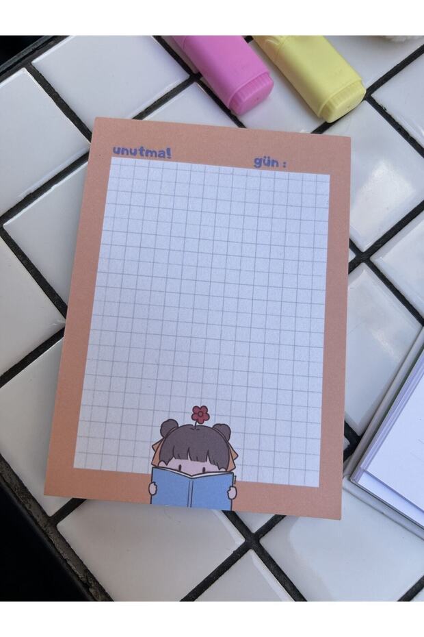 Cute Kawaii Memo Pad, Notepad, To Do List, Memopad, Planner, A6 (10,5X14,8 CM), 100 Pieces
