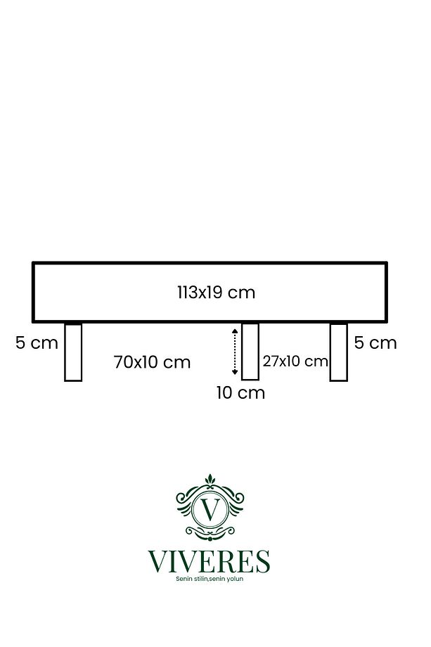 Triwood Ceviz Rengi - 3 Ayaklı Ahşap Bilgisayar Standı, Ekran Ve Monitör Yükseltici (113X19 CM) - 5