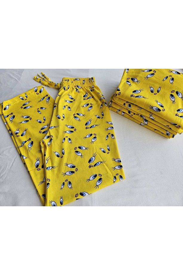 Sarı Renk Pijama Alt - 1