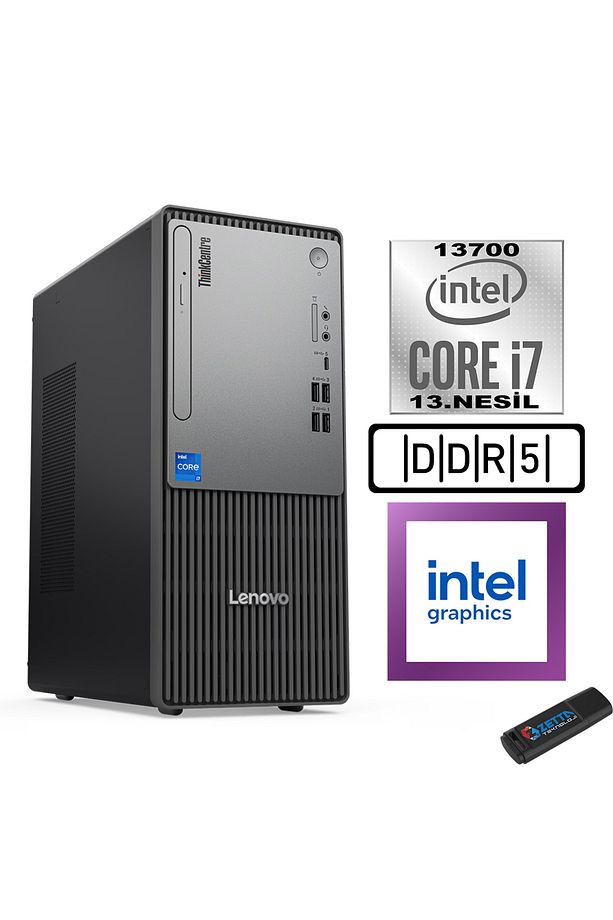 Thinkcentre Neo 50T Gen5 Core I7 13700 32GB Ddr5 1tb SSD W11HOME UHD 770 12UB000LTRH13+ZETTAFLASH - 1