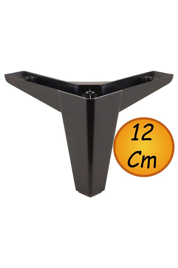 Hobit 20'li Set Lüks Mobilya Kanepe Koltuk TV Ünitesi Yükseltici Destek Ayağı Ayakları 12 cm Siyah. - 4