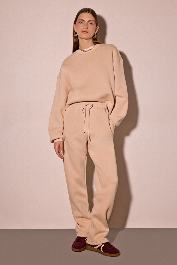 BELİ LASTİKLİ ÖRME PANTOLON - 1