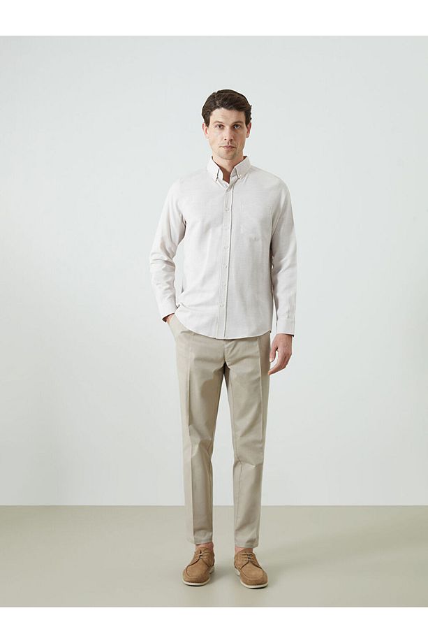 LCWAIKIKI Classic Regular Fit Uzun Kollu Armürlü Erkek Gömlek - 2