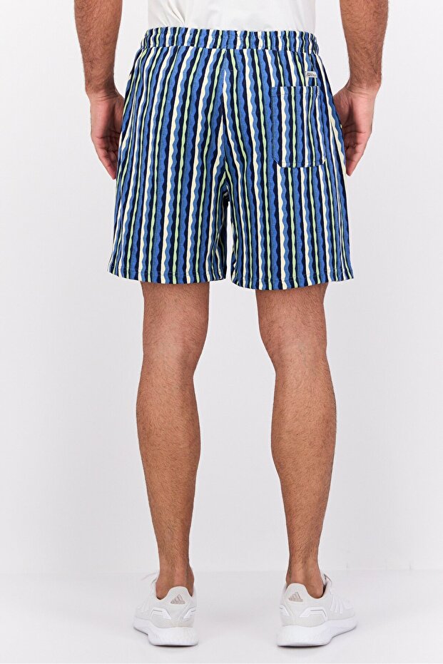 شورت رجالي مخطط أساسي، متعدد الألوان - 3