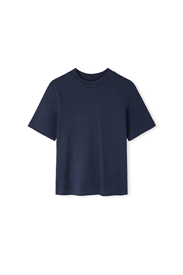 Dik yaka basic tişört - 3