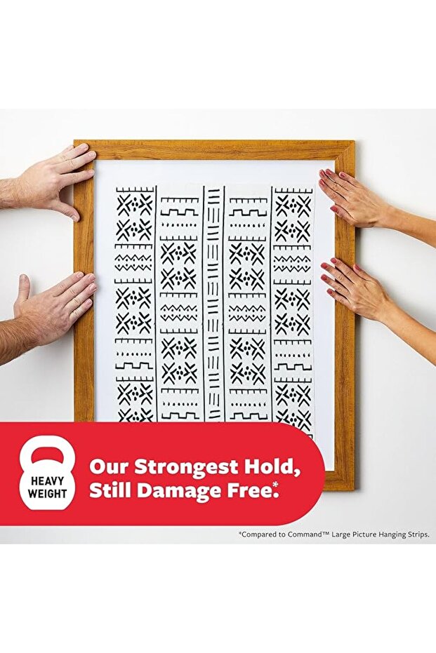 شرائط تعليق الصور 3M Command باللون الأسود مقاس X كبير 4 مجموعات / عبوة - 3