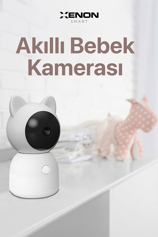 Akıllı Bebek Kamerası Çift Yönlü Ses Ninni Gece Görüşü Gece Lambası Termometreli Mobil Uygulamalı - 6