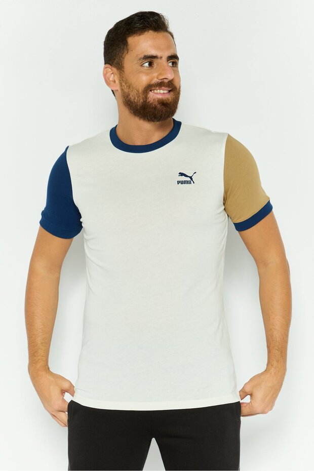 كلاسيكيات كتلة تي شيرت أبيض دافئ-بيرسي Bl - 1