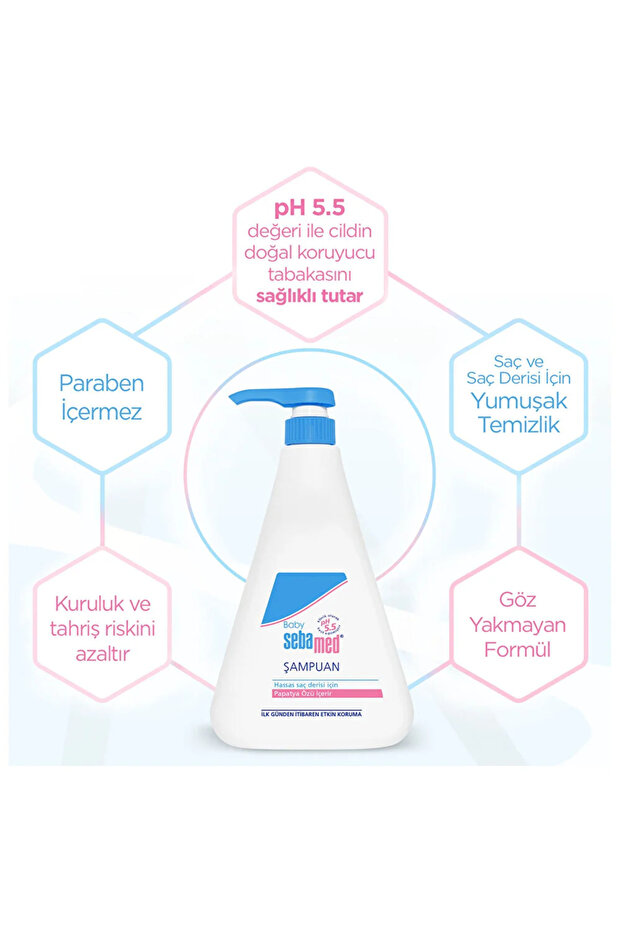 Baby pH 5.5 Göz Yakmayan Formül Nemlendirici Etkili Papatya Özütlü Bebek Şampuanı 750 ml - 5