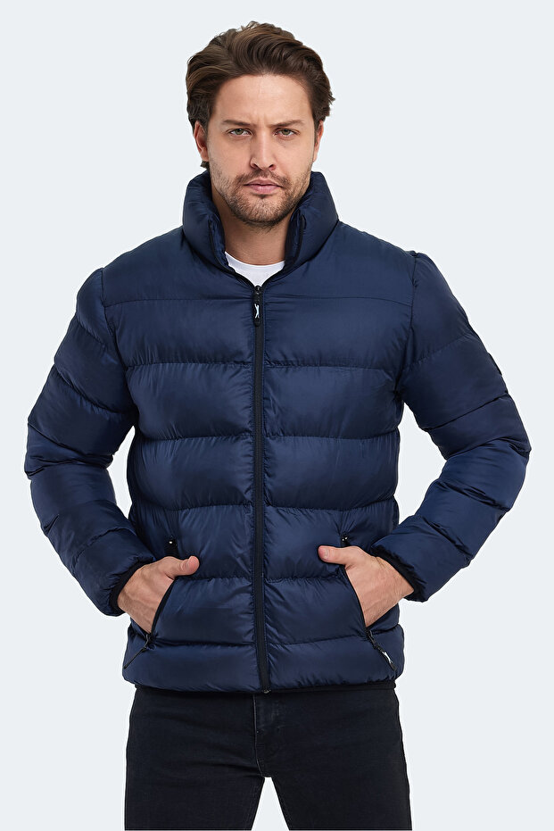 Navy Blue Men's Coat St22Je017-400 Nadım