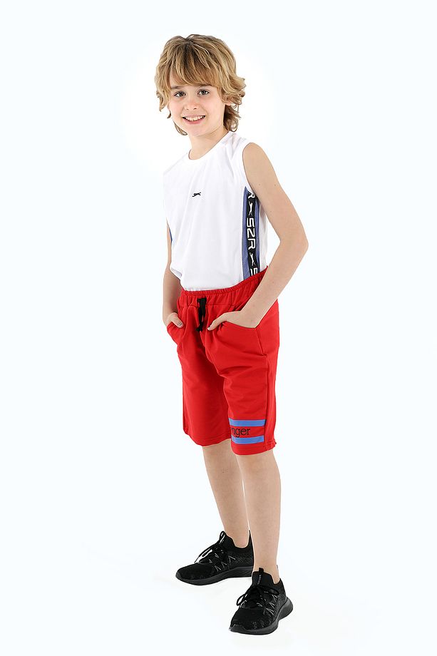 Paulıen In Erkek Çocuk Şort Kırmızı - 3