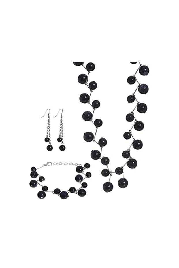 Elevate Your Elegance with This Stylish 3-Piece Black Pearl Women's Jewelry Set