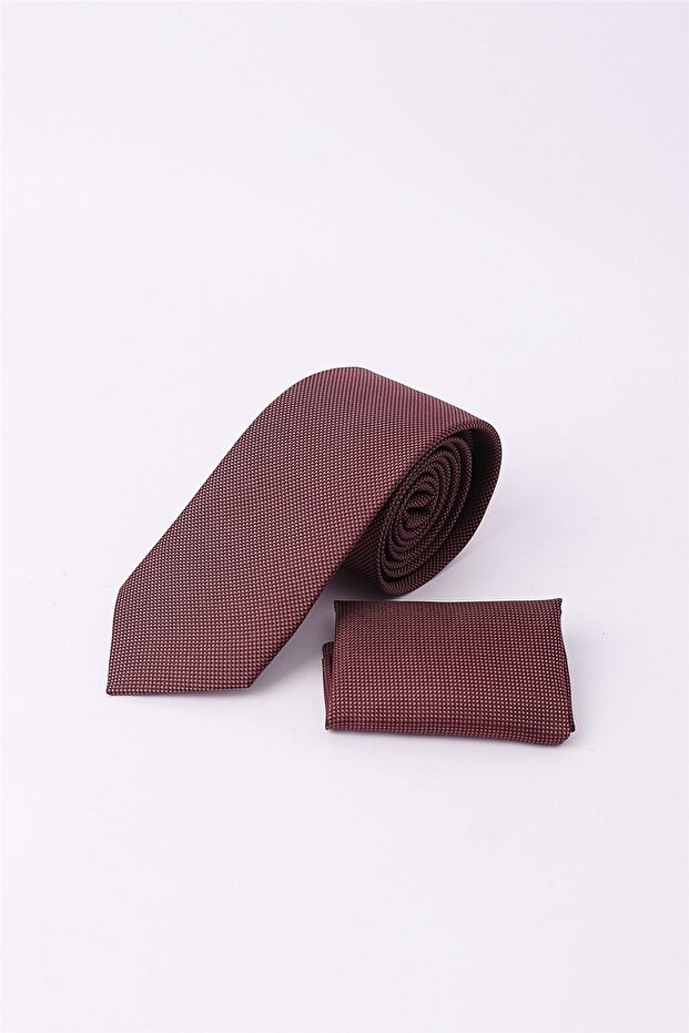 Plain Men's Tie with Pocket Handkerchief