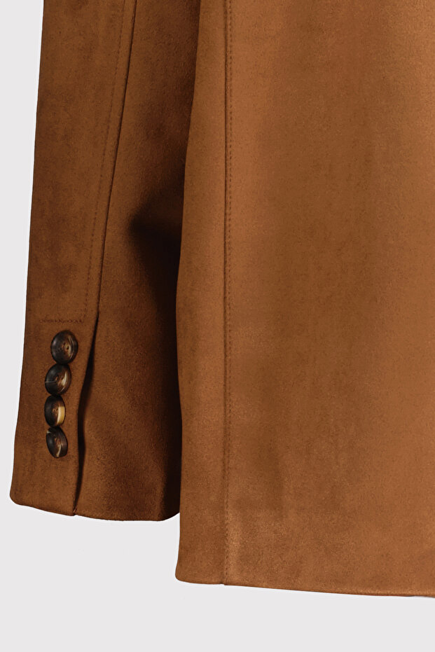 Süet Düğmeli Ceket - 7