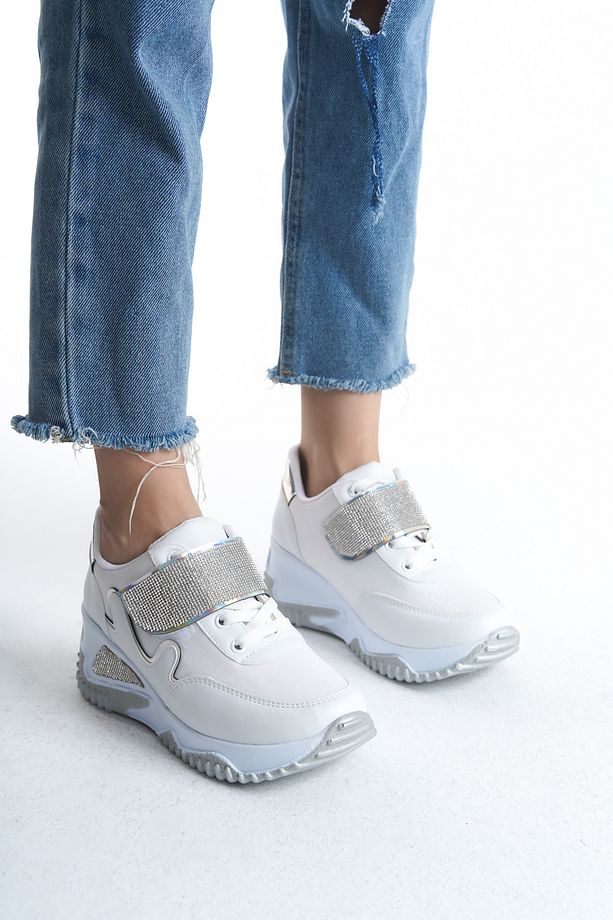 Sedef Simli Kadın Simli Bağcıklı Sneaker BG1154-101-0007 - 2