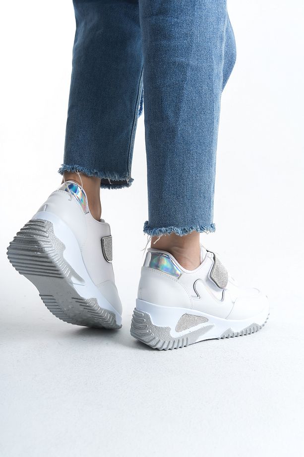 Sedef Simli Kadın Simli Bağcıklı Sneaker BG1154-101-0007 - 3