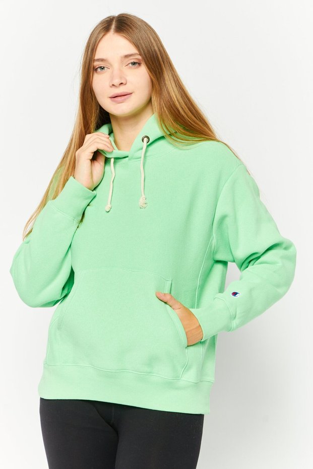 Women Sportswear Fit Long Sleeves Outdoor Hoodies, Green