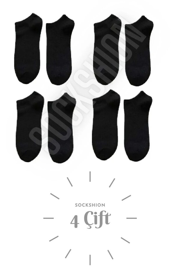 Unisex 4 Pairs Cotton Booties Socks - Comfortable and Stylish Design