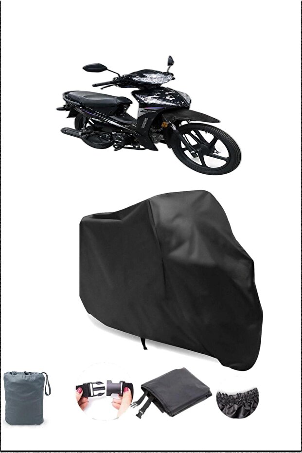 Black King Motor Kr-50 Burn Waterproof Durable Motorcycle Cover