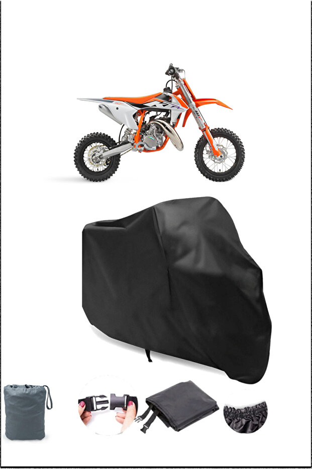 BLACK KTM 50 Sx WATERPROOF DURABLE MOTORCYCLE COVER