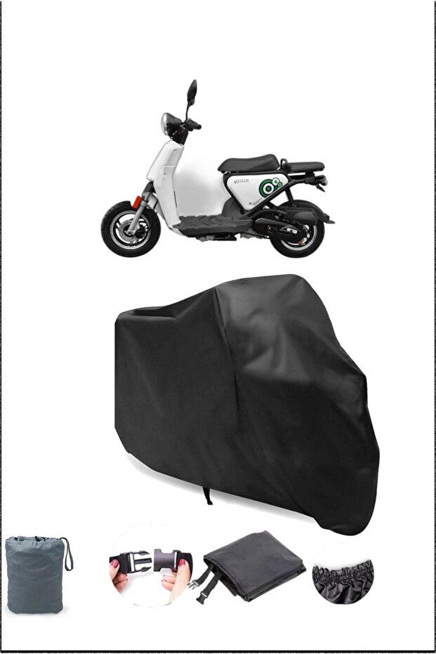 غطاء دراجة نارية أسود يوكي Qm50Qt-6E سنوبي مقاوم للماء