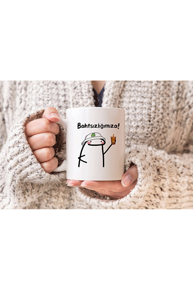 كوب بورسلين هدية مطبوع عليه القهوة لدينا - 1