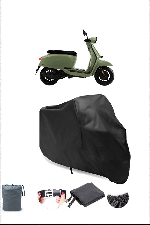 Black Lambretta V50 Special Waterproof Durable Motorcycle Cover