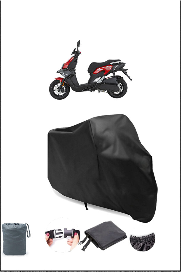 Black Mondial 125 Skuty Waterproof Durable Motorcycle Cover