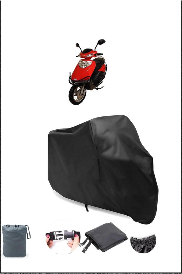 Lock Compatible Motorcycle Tarpaulin for Black Altai Carrier 110 Pro, Safe, Waterproof