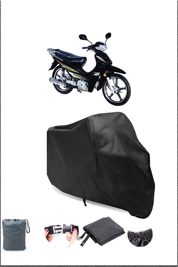 Black Bisan Motocup 100 Waterproof Durable Motorcycle Cover