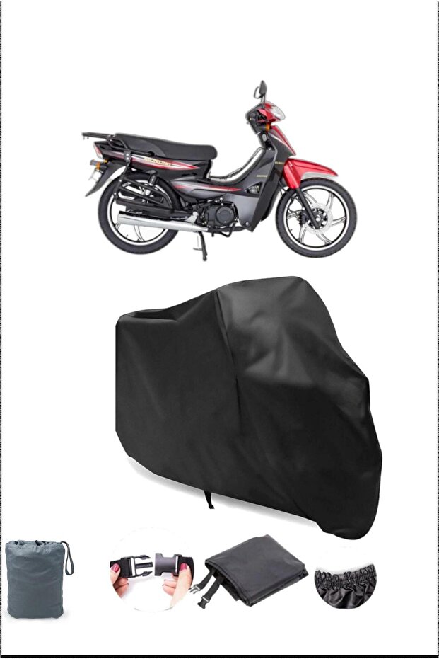 Black Mondial 100 Sfc Exclusive Waterproof Proof Motorcycle Cover